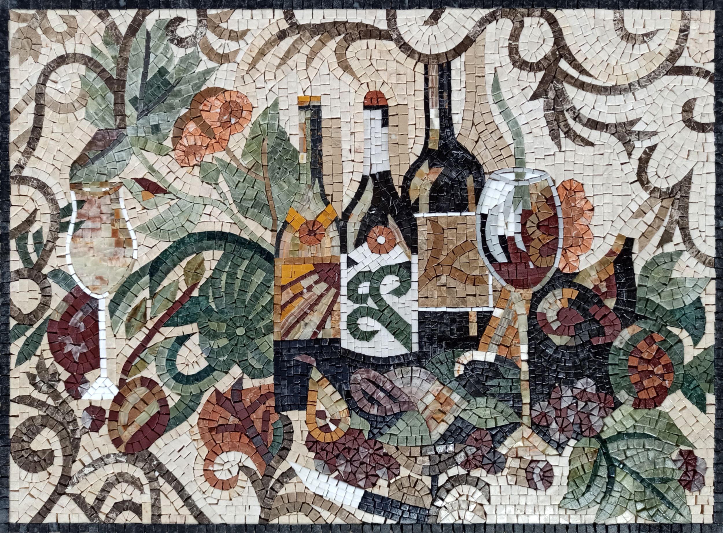 Wine Trio Mosaic | Mosaic Natural