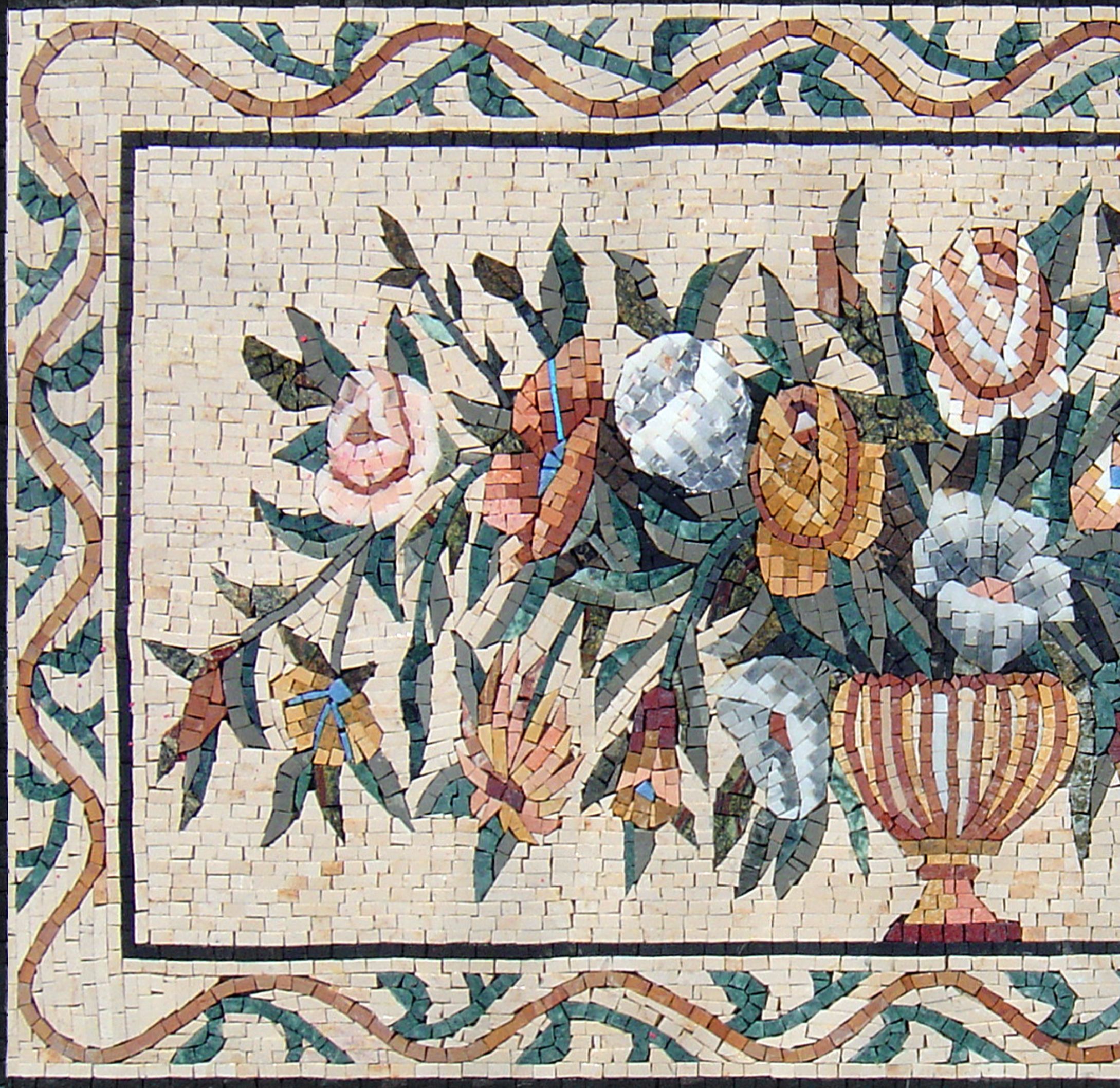 フラワーページ Horizontal Flower Display Mosaic | Mosaic Natural
