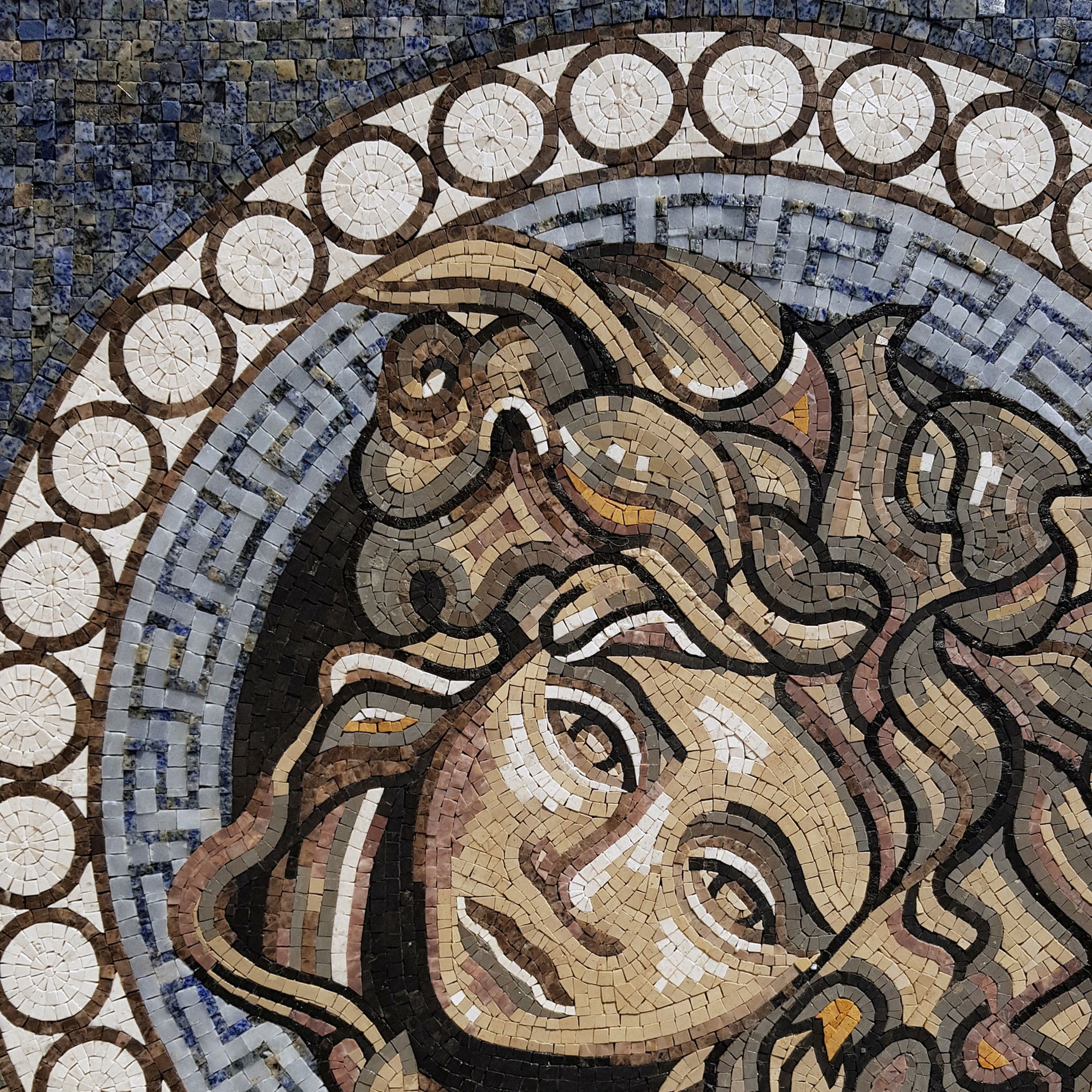 Bordered Medusa Mosaic | Mosaic Natural