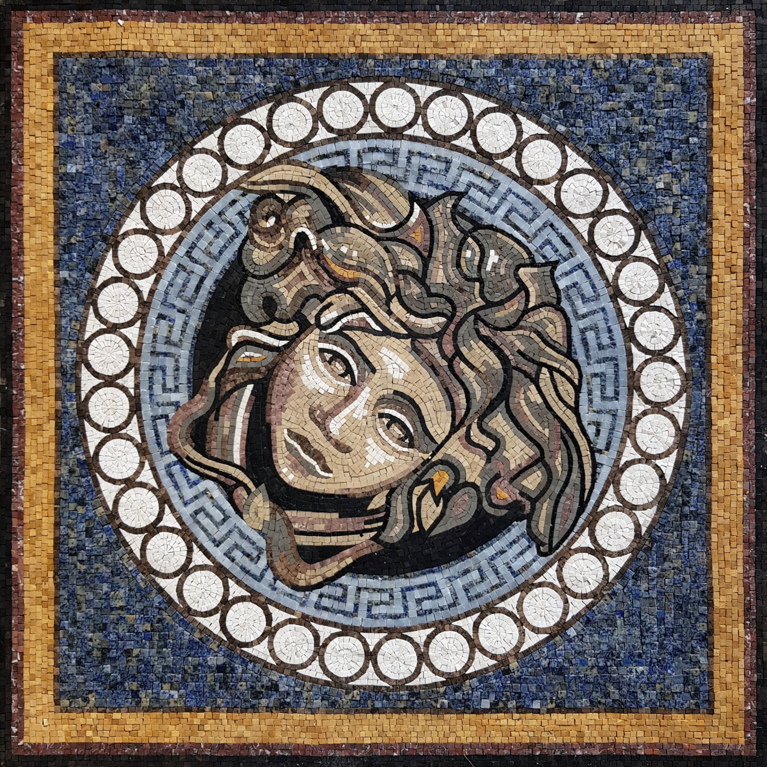 Bordered Medusa Mosaic | Mosaic Natural