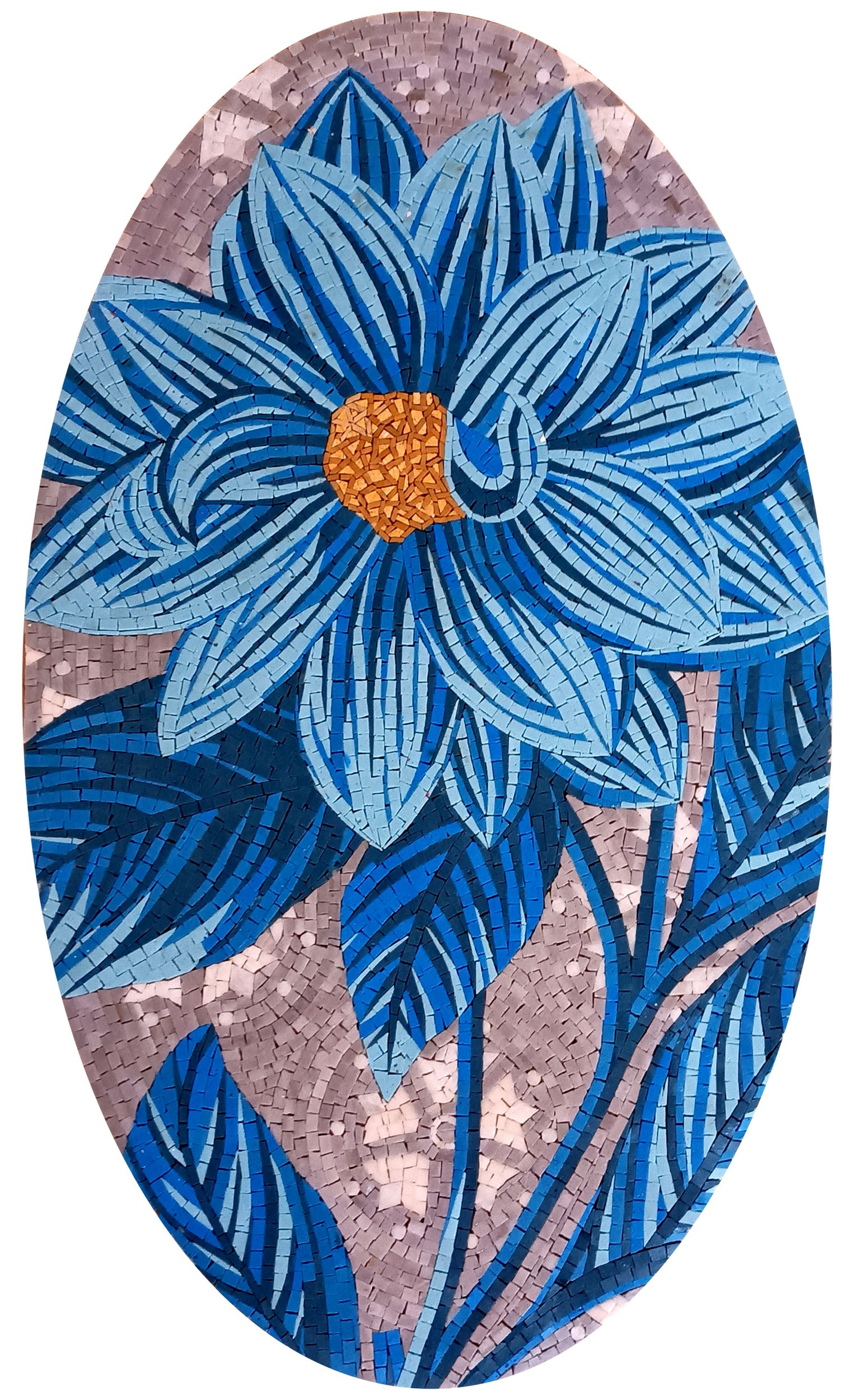 Blue Flower Mosaic | Mosaic Natural