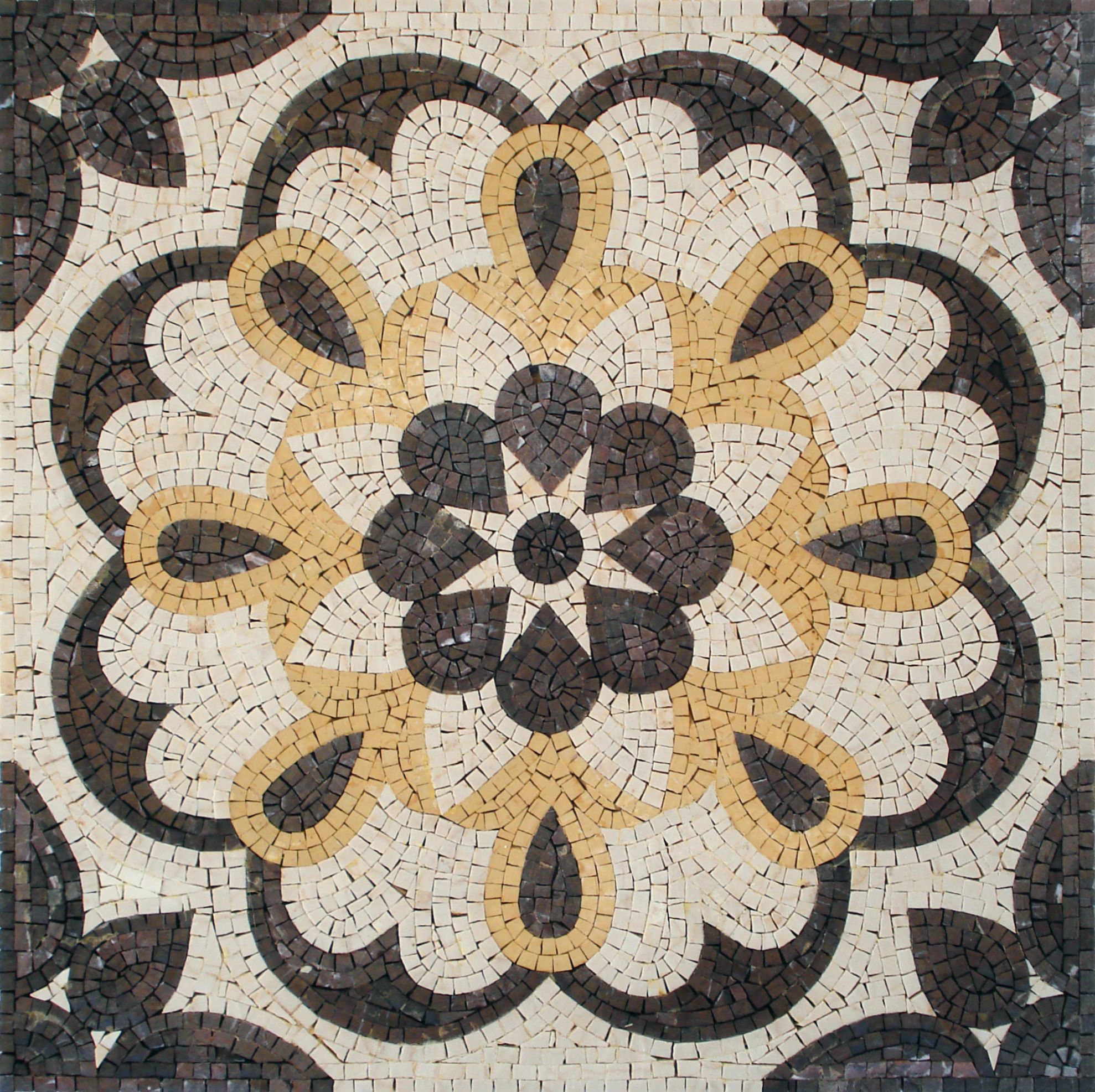 Mossic Pattern Mod-Inspired Flower Pattern Mosaic | Mosaic Natural