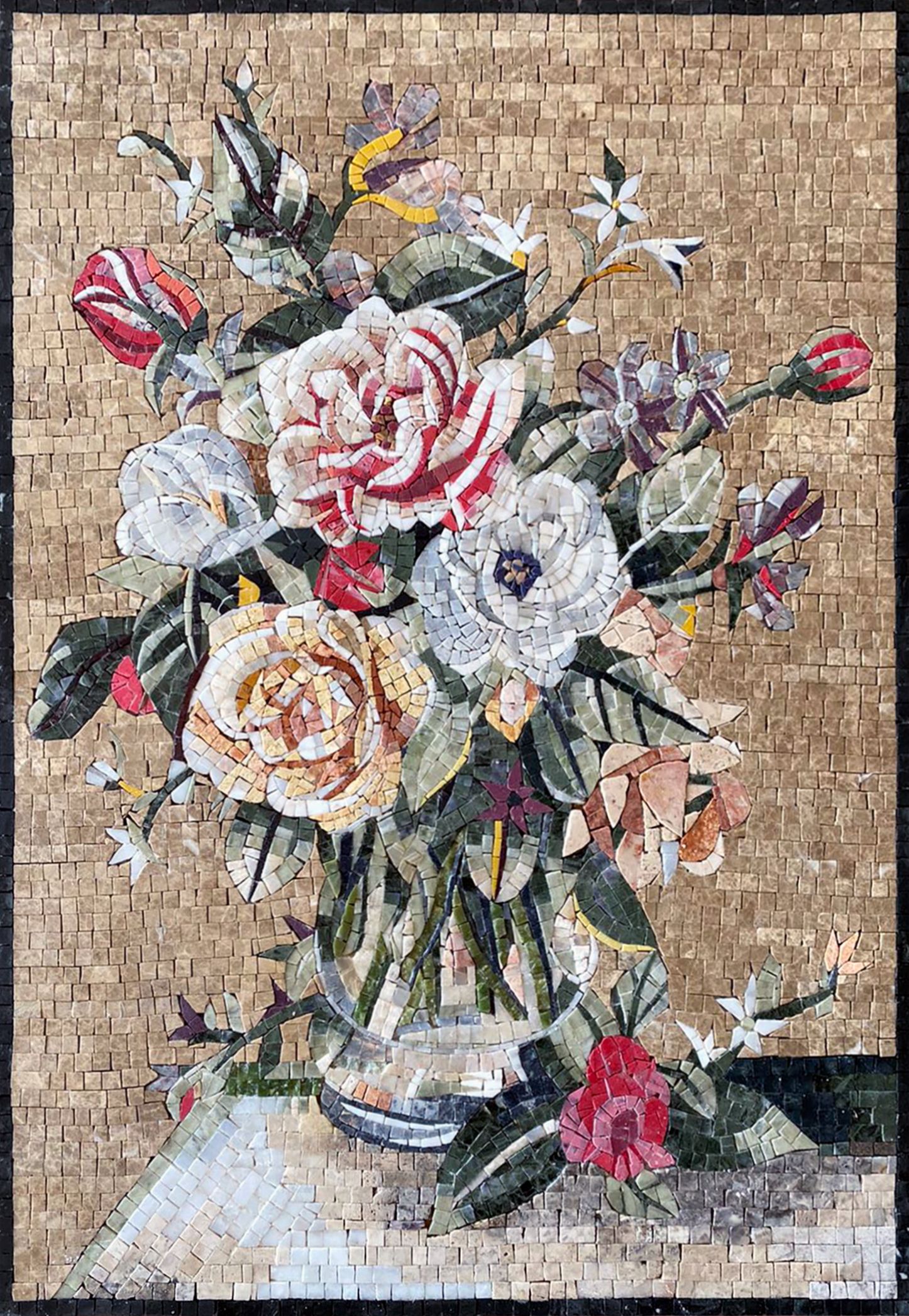 Rose Display Mosaic | Mosaic Natural