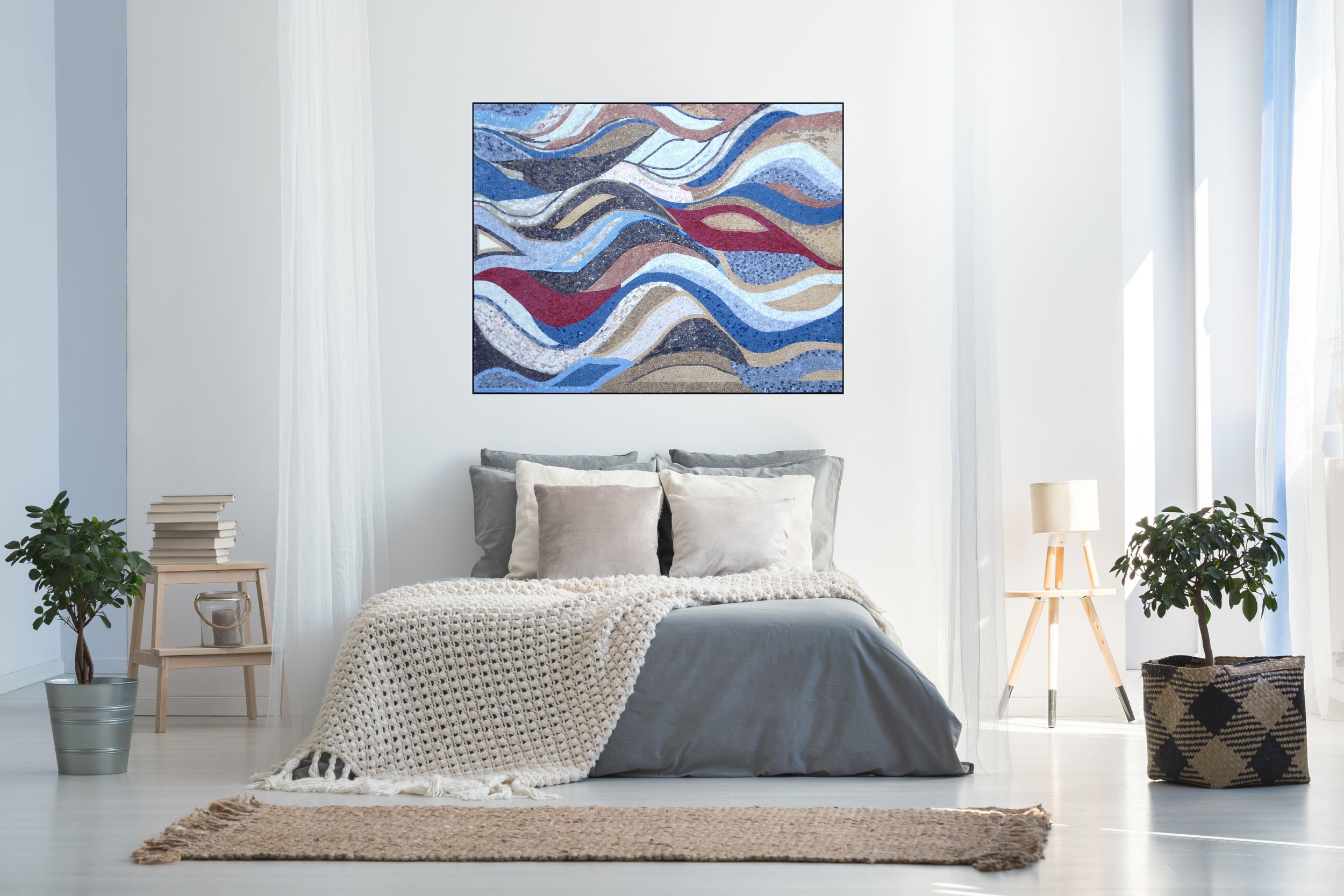 Abstract Waves Mosaic | Mosaic Natural