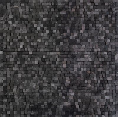 black mosaic tiles texture