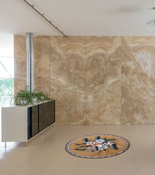 Gemischte mehrfarbige Rosen Mosaik, 120 cm Verlegt