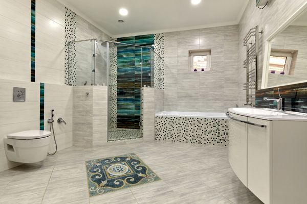 Böhmisches Muster Mosaik, 80 cm Verlegt
