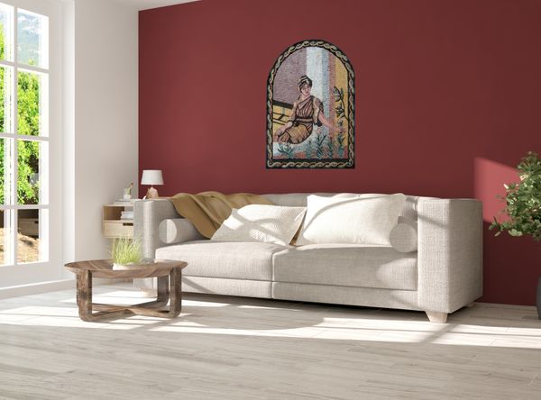 Woman and Rose Garden Mosaic Installed