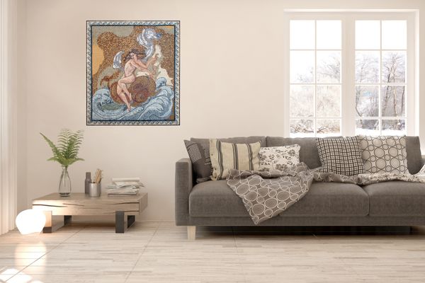 Nereide reitet ein Hippocamp Mosaik Verlegt