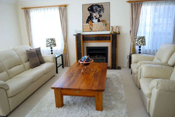 Black and Brown Dachshund Mosaic Installed