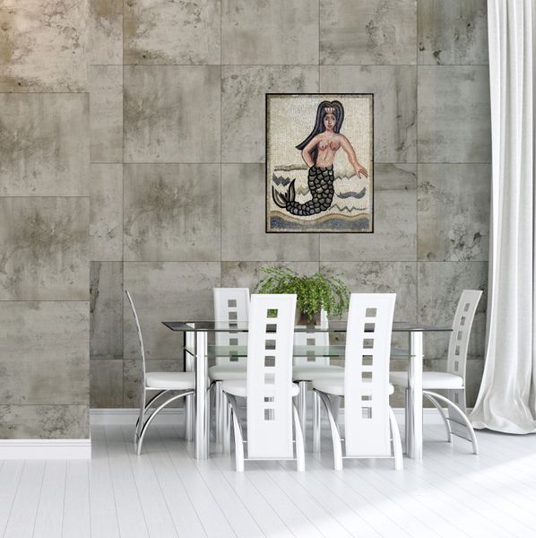 Мозаика Русалка Установлена