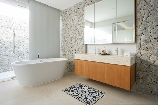 Cream Rug Mosaic Installed