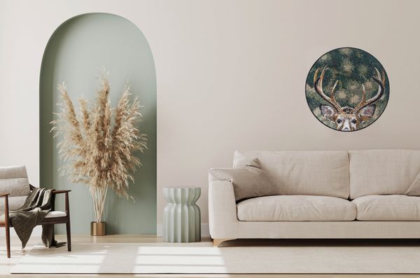 Mosaik Elch Geweih Verlegt