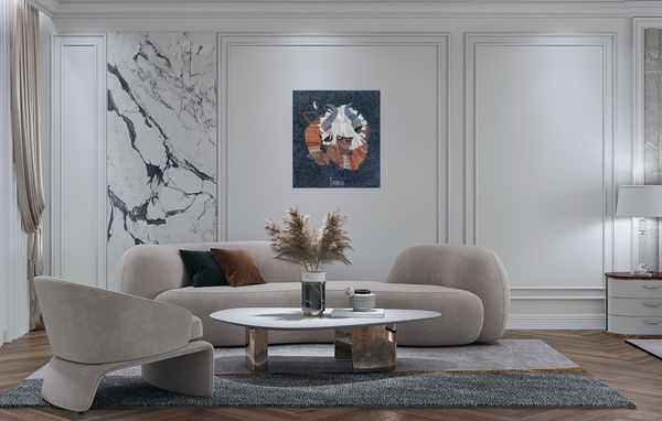 Taurus Bull Mosaic Installed