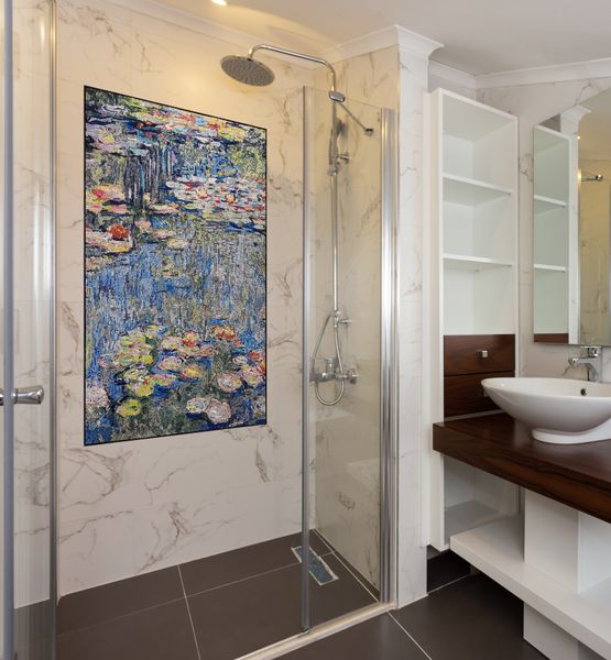 Monet's Water Lilies Mosaic Installed