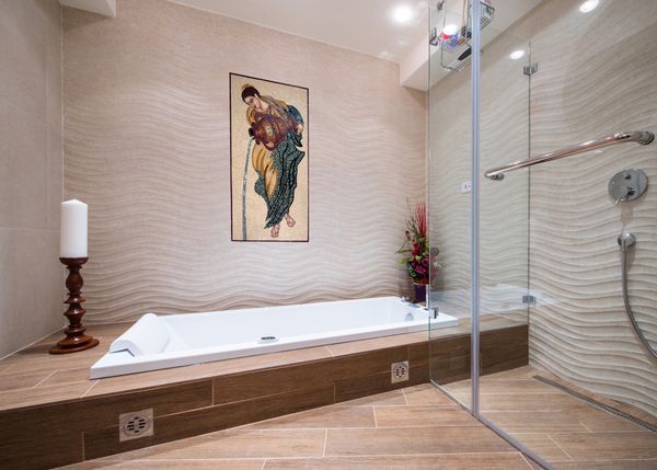 Woman Pouring Hydria Mosaic Installed