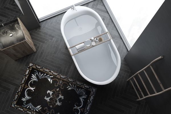 Schwarz Muster Mosaik Verlegt