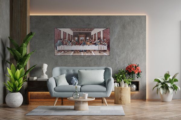 Тайная вечеря да Винчи, мозаика, 200x100 см Установлена