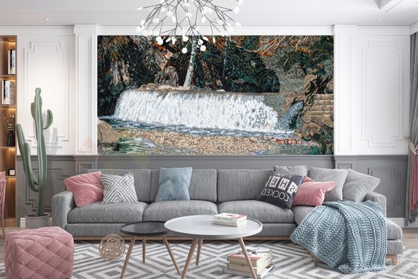 Waterfall Mosaic Installed