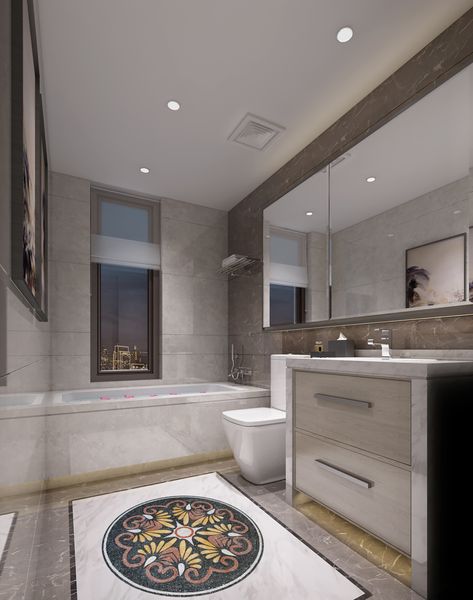 Hollywood Glam Art Deco Mosaic Installed