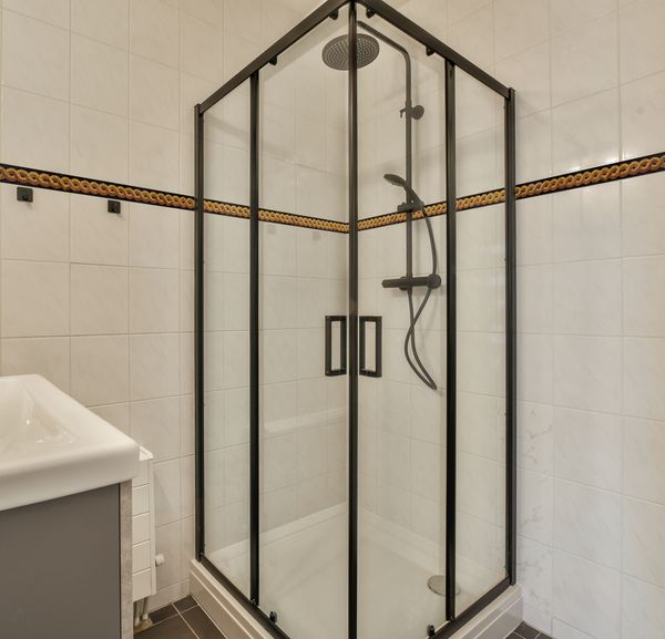 Golden Woven Braid Border Mosaic, 119"x8" Installed