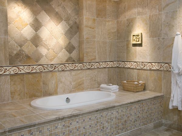 Лоза, мозаика, 100x20 см Установлена