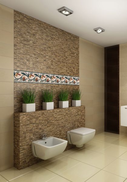 Mosaik Rot-gelbe Blüten, 300x20 cm Verlegt