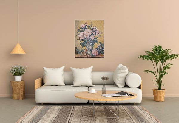 Букет пионов, мозаика Установлена