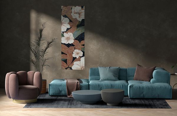 Цветки магноли, мозаика Установлена