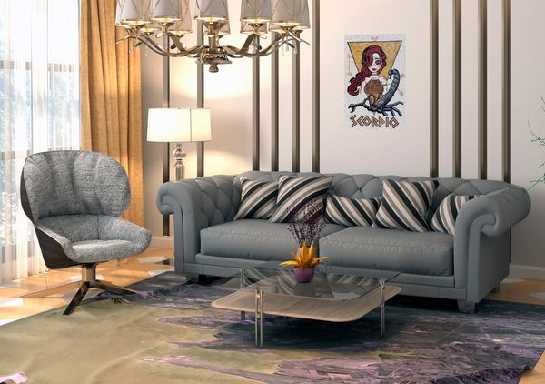 Skorpion Tierkreiszeichen Mosaik Verlegt