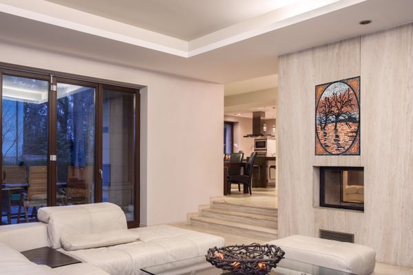 Bäumen in einem See Mosaik Verlegt