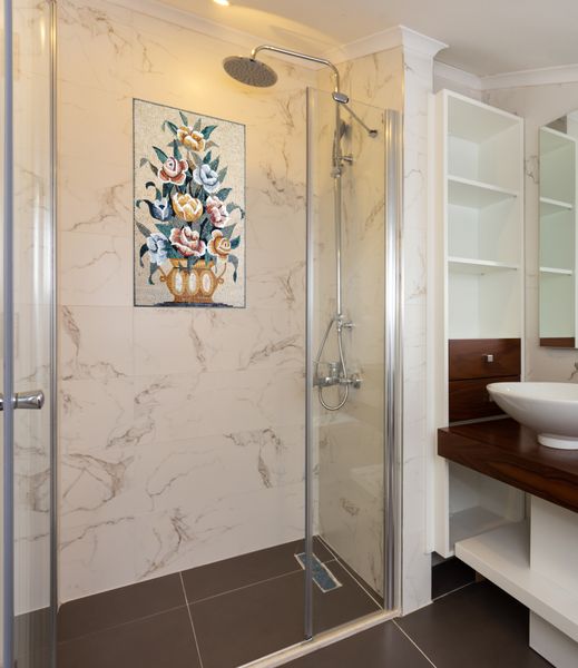 Parisian Floral Display Mosaic Installed