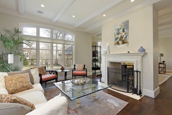 Blue Anemone and White Chrysanthemum Mosaic Installed