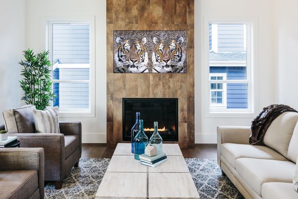 Mosaik Zwei Tiger Verlegt