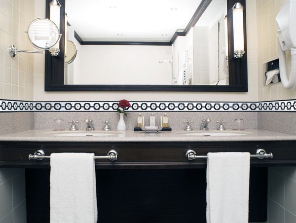 White and Black Mosaic Border Installed