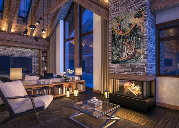 Tiger im Dschungel Mosaik Verlegt