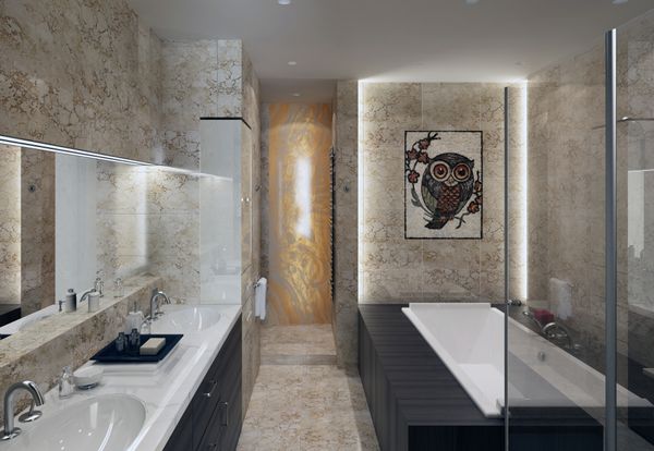 Птица Сова Мозаика Установлена