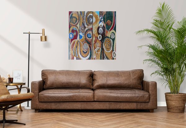 Водовороты, абстракция, мозаика Установлена