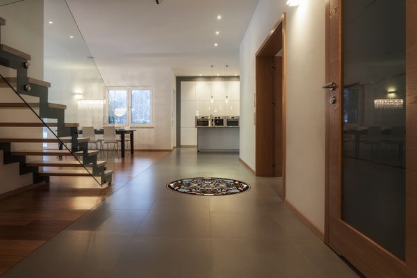Mosaik Medaillon im Boho-Stil, 100 cm Verlegt