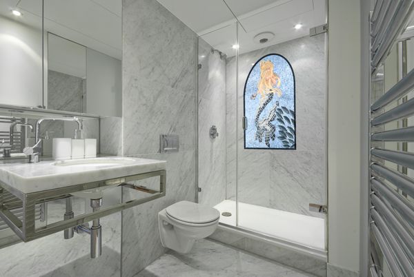 Meerjungfrau unter Wasser Mosaik Verlegt