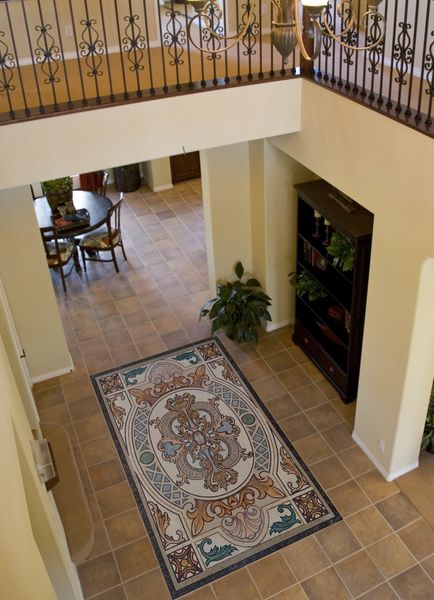 Art Nouveau Window Mosaic Установлена