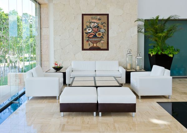 Цветы Мраморная Мозаика Установлена