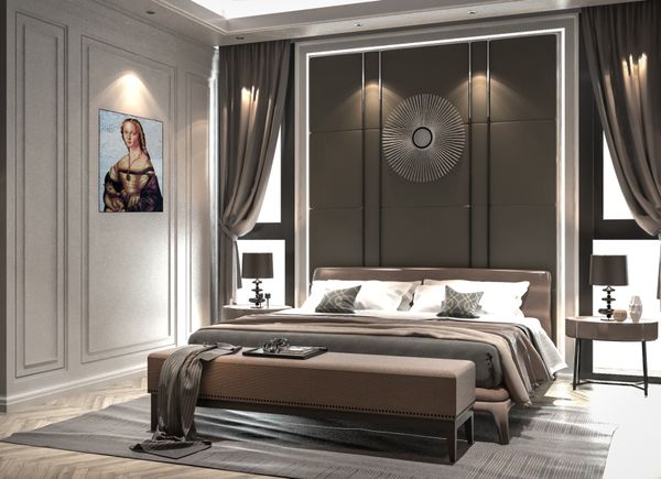 Raphael's Young Woman with Unicorn Mosaic Installed