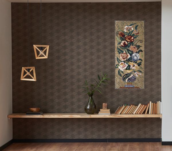 Roses and Poppies Mosaic Installed