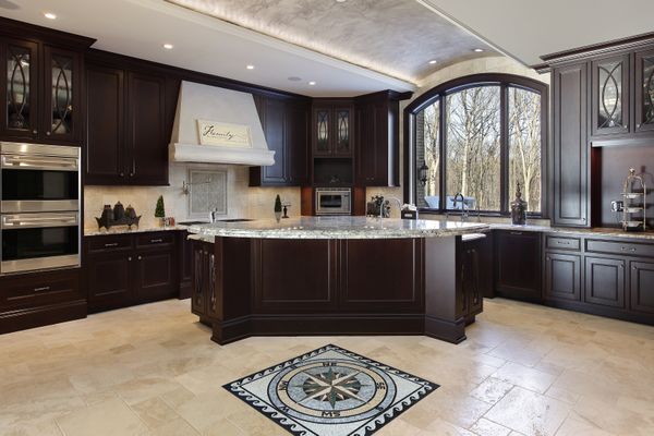 Mediterranean Compass Mosaic, 48" Installed