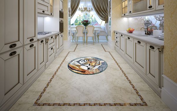 Тигр Мозаика Установлена