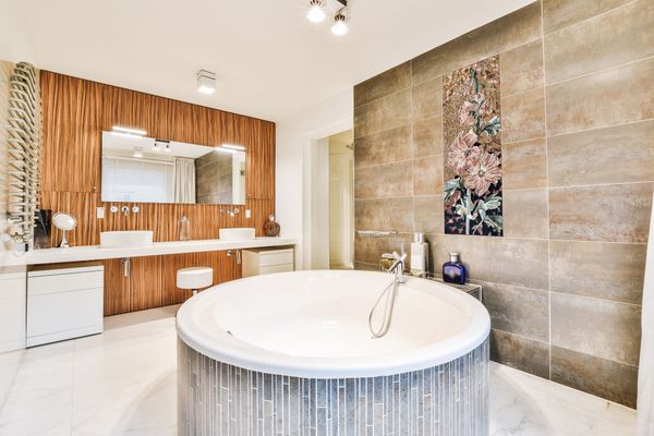 Розовый гибискус, мозаика Установлена