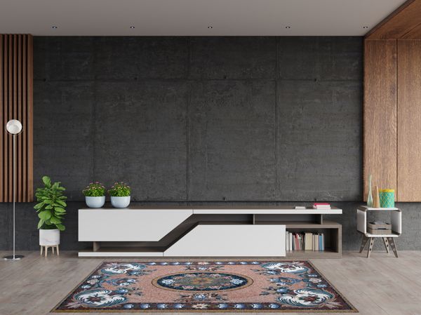 Ornamental-floral Teppich Mosaik Verlegt