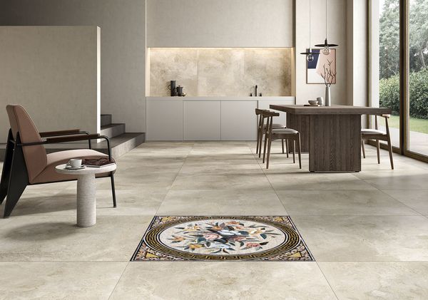 Bouquet with Border Mosaic, 48" Installed