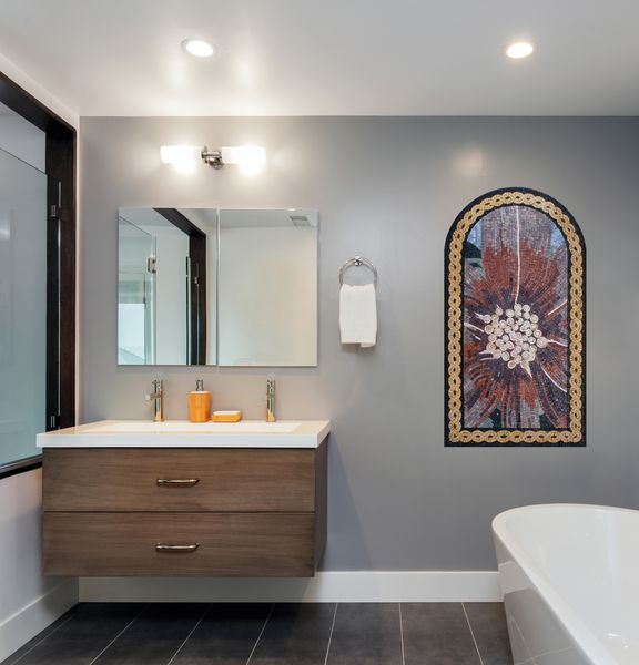 Lilienblüte Mosaik Verlegt